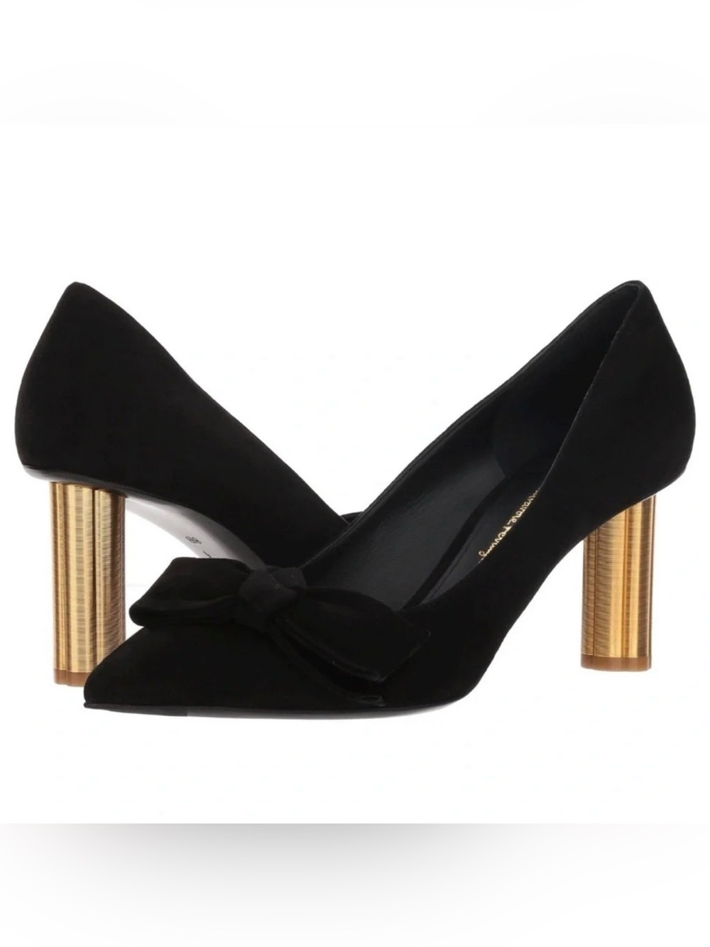 Salvatore Ferragamo Garlate suede bow pumps with Flower sz 40